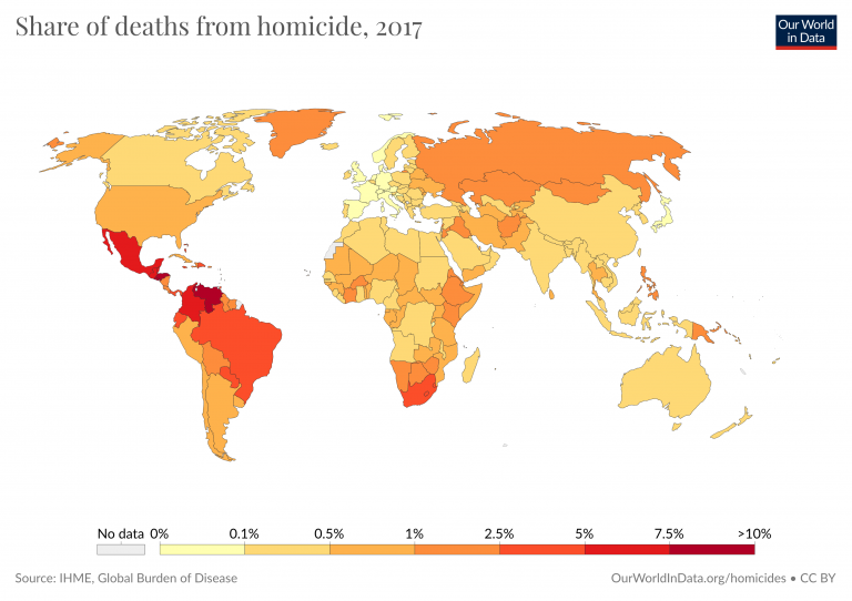 World Homicide Rates By Country