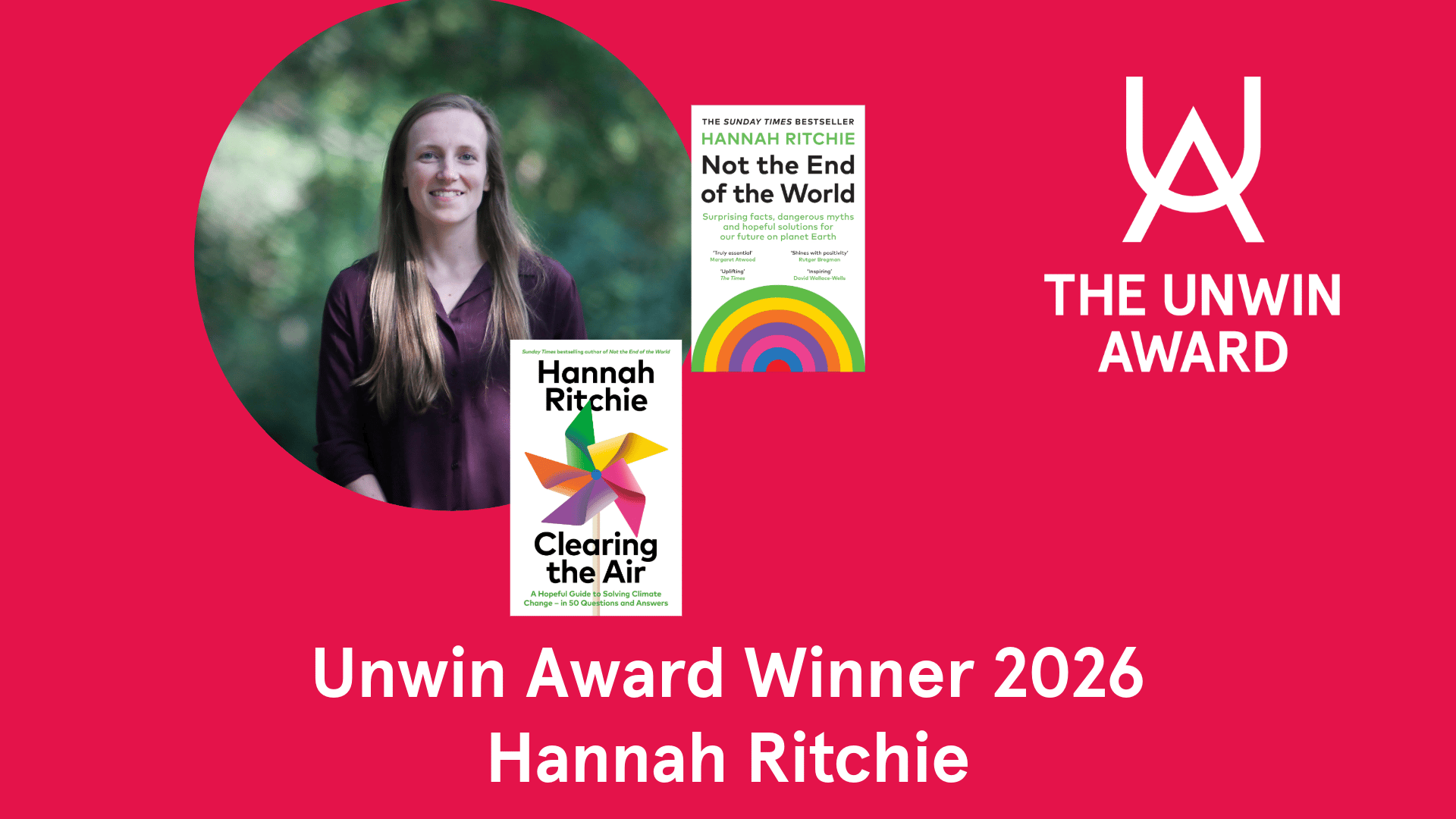 Thumbnail for Hannah Ritchie's win of the 2026 Unwin Award