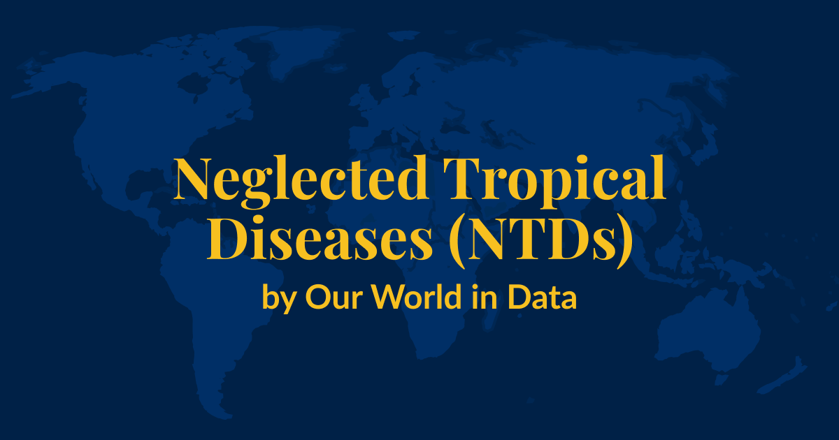 Yellow text on a blue background that says 'Neglected tropical diseases (NTDs)'