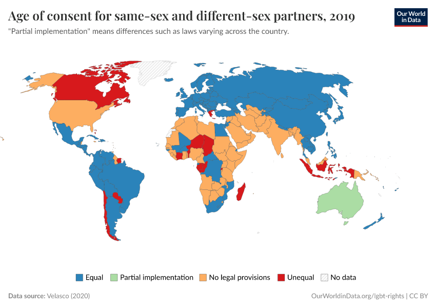 A thumbnail of the "Age of consent for same-sex and different-sex partners" chart