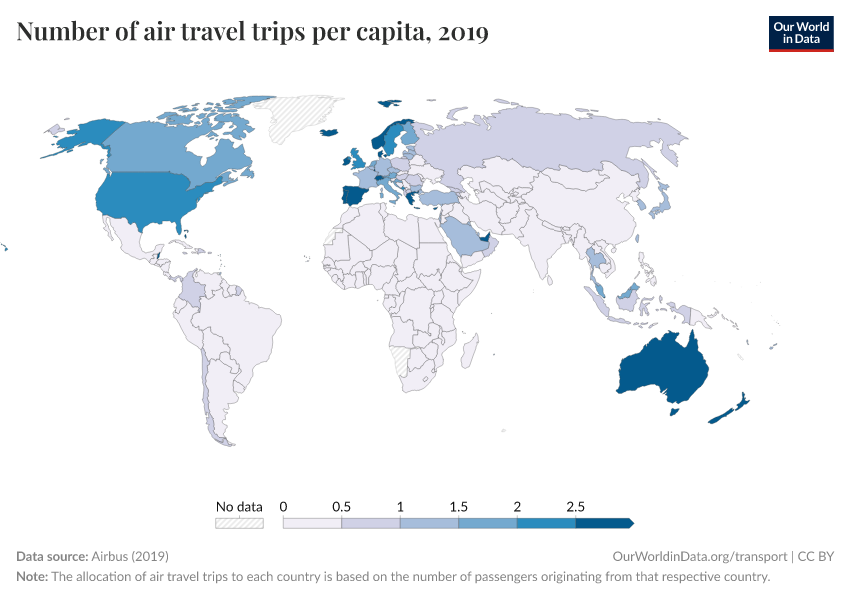 A thumbnail of the "Number of air travel trips per capita" chart