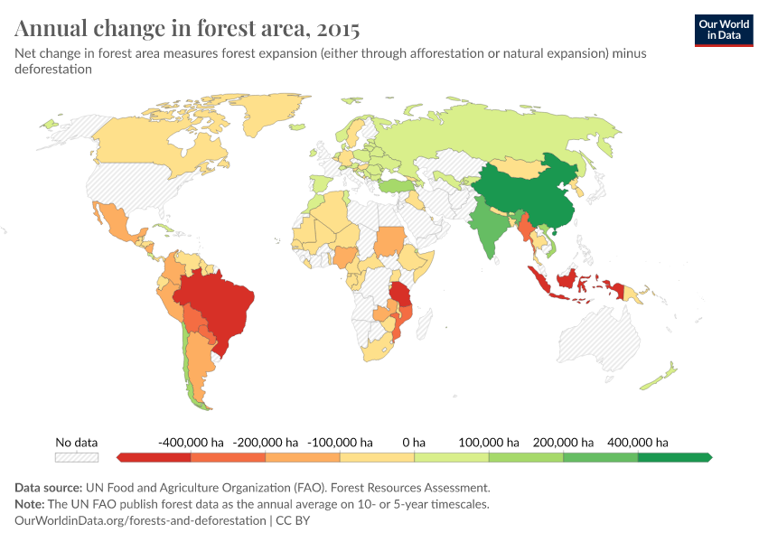 A thumbnail of the "Annual change in forest area" chart