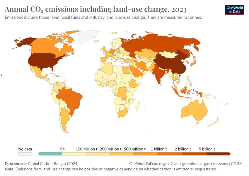 A thumbnail of the "Annual CO₂ emissions including land-use change" chart