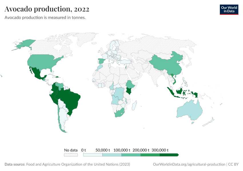 A thumbnail of the "Avocado production" chart