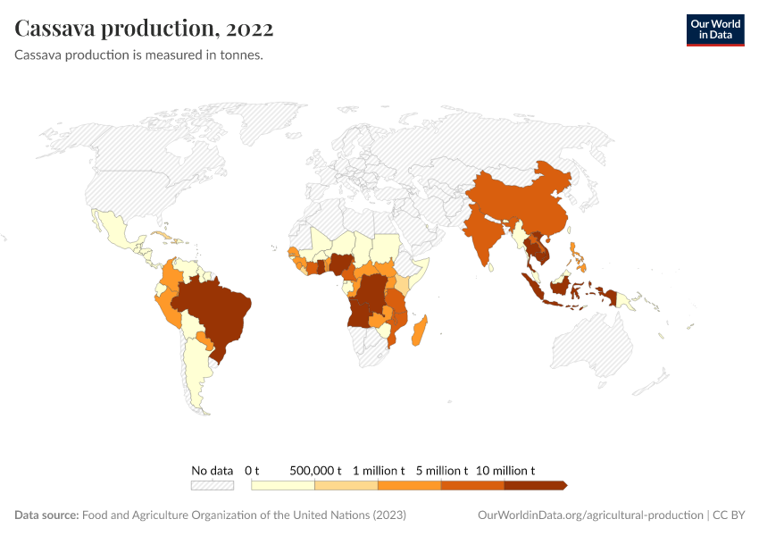 A thumbnail of the "Cassava production" chart