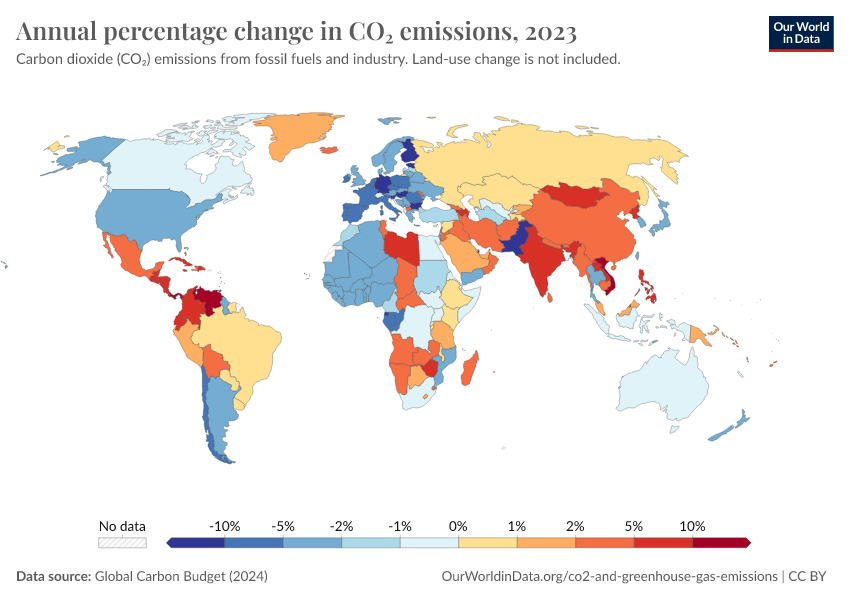 A thumbnail of the "Annual percentage change in CO₂ emissions" chart