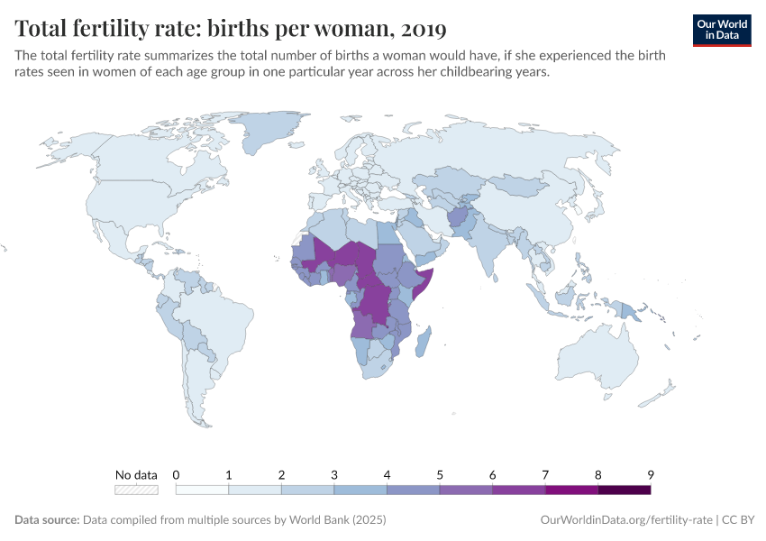 A thumbnail of the "Total fertility rate: births per woman" chart