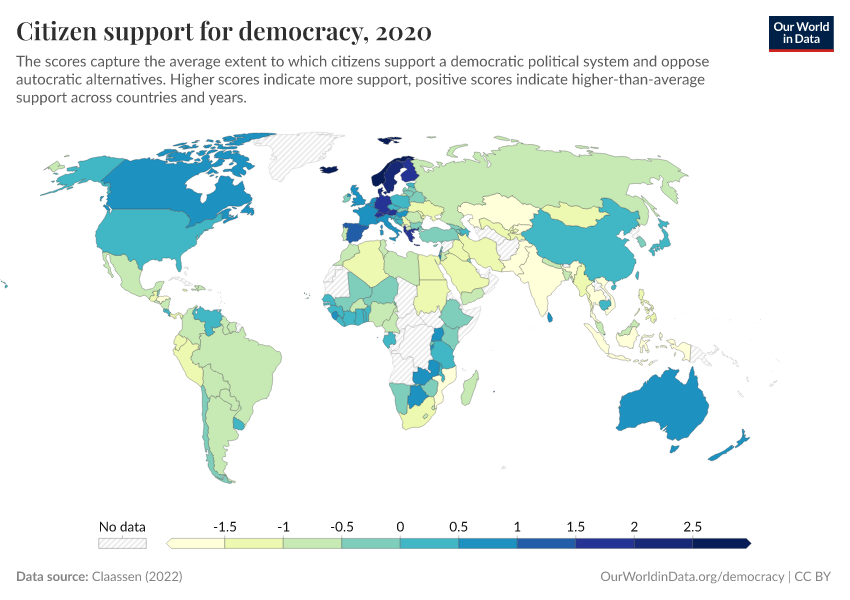 A thumbnail of the "Citizen support for democracy" chart