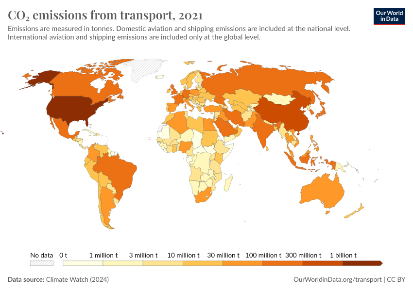 A thumbnail of the "CO₂ emissions from transport" chart