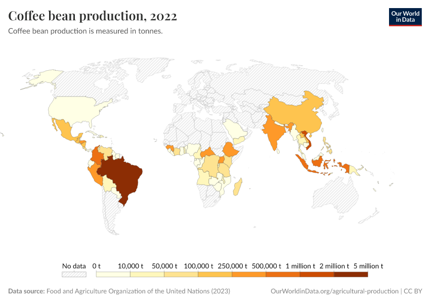 A thumbnail of the "Coffee bean production" chart