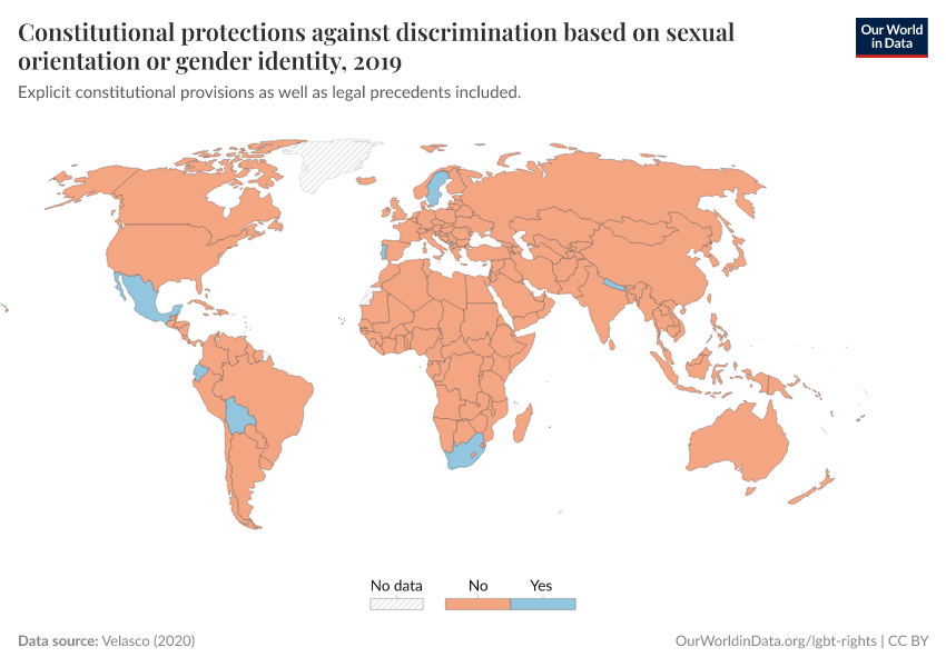 A thumbnail of the "Constitutional protections against discrimination based on sexual orientation or gender identity" chart