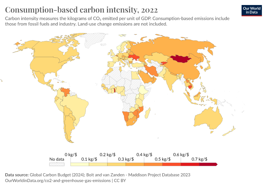 A thumbnail of the "Consumption-based carbon intensity" chart