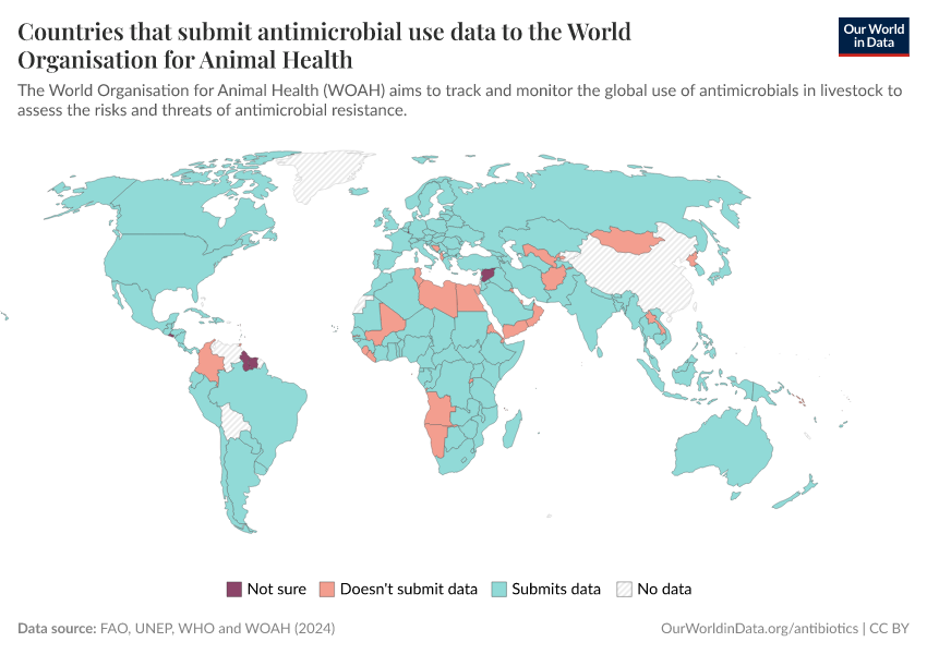 A thumbnail of the "Countries that submit antimicrobial use data to the World Organisation for Animal Health" chart