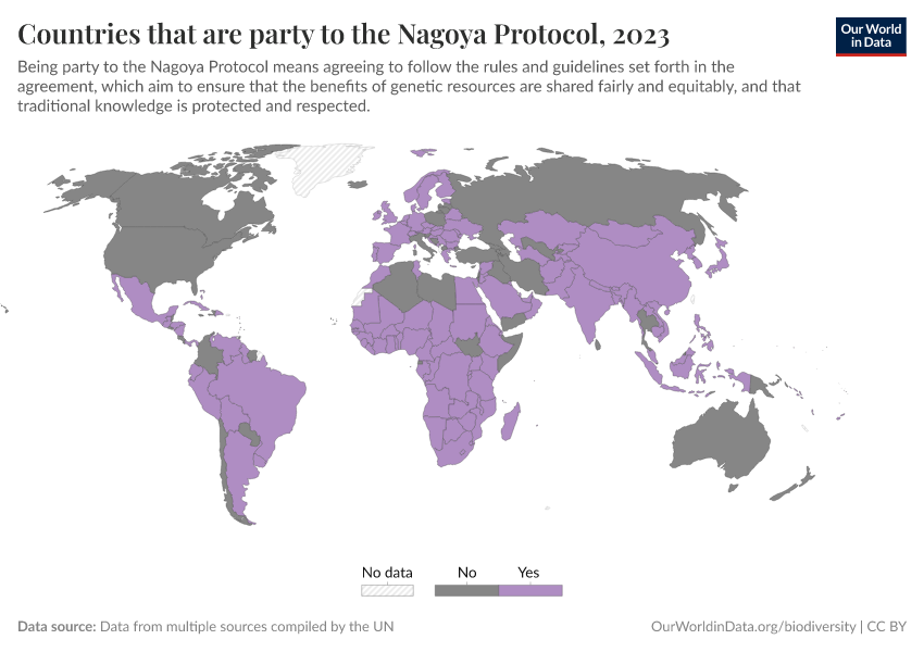 A thumbnail of the "Countries that are party to the Nagoya Protocol" chart