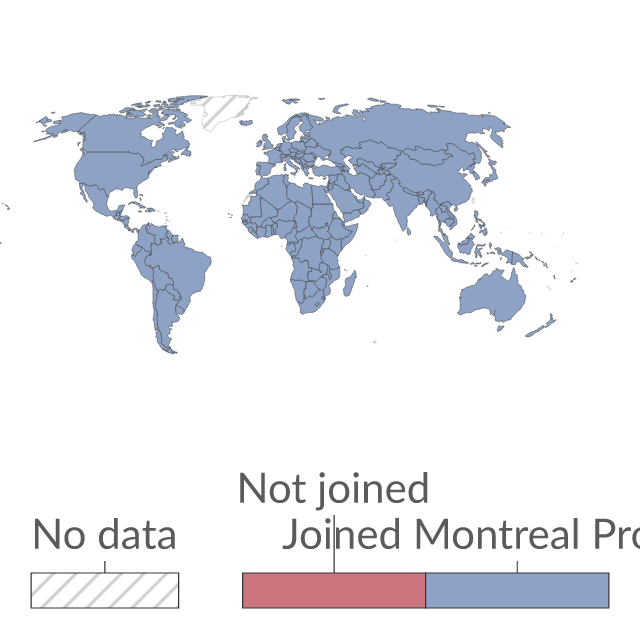 Preview of Countries subscribed to the Montreal Protocol