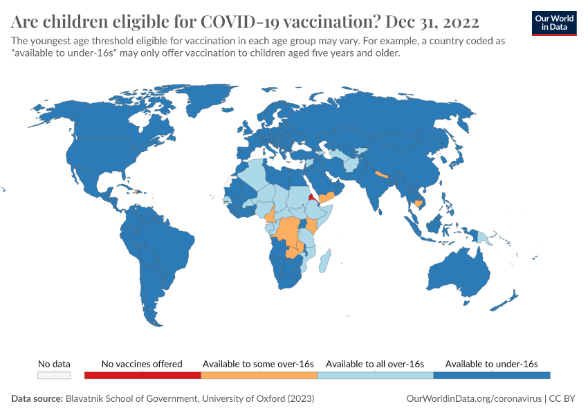 A thumbnail of the "Are children eligible for COVID-19 vaccination?" chart