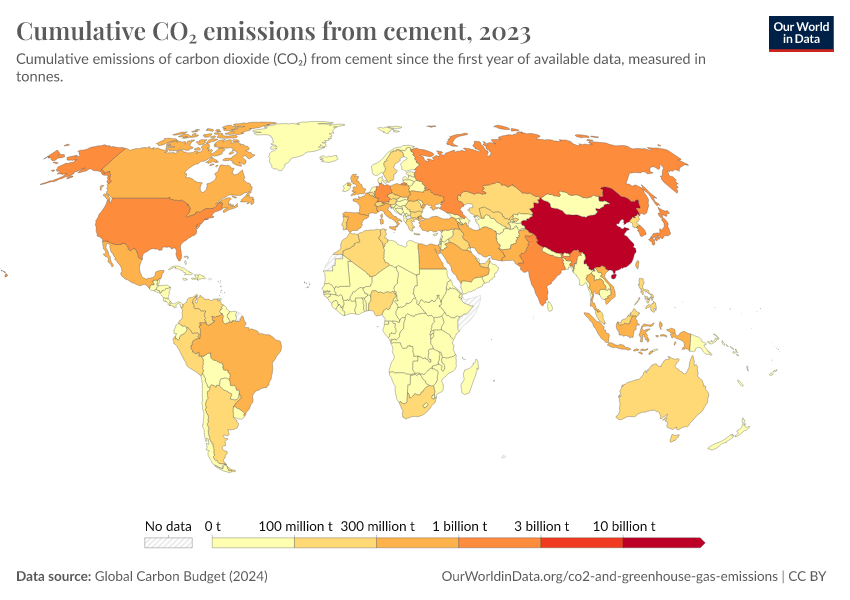 A thumbnail of the "Cumulative CO₂ emissions from cement" chart