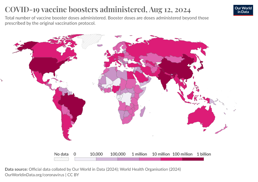 A thumbnail of the "COVID-19 vaccine boosters administered" chart