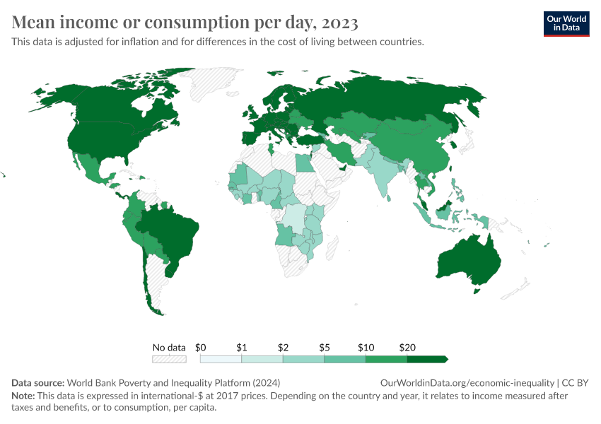 A thumbnail of the "Mean income or consumption per day" chart