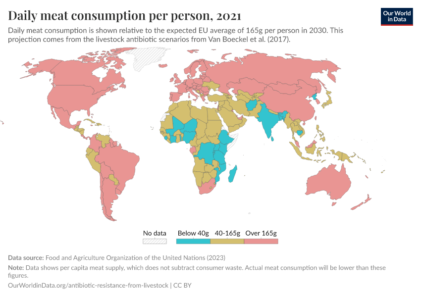 A thumbnail of the "Daily meat consumption per person" chart