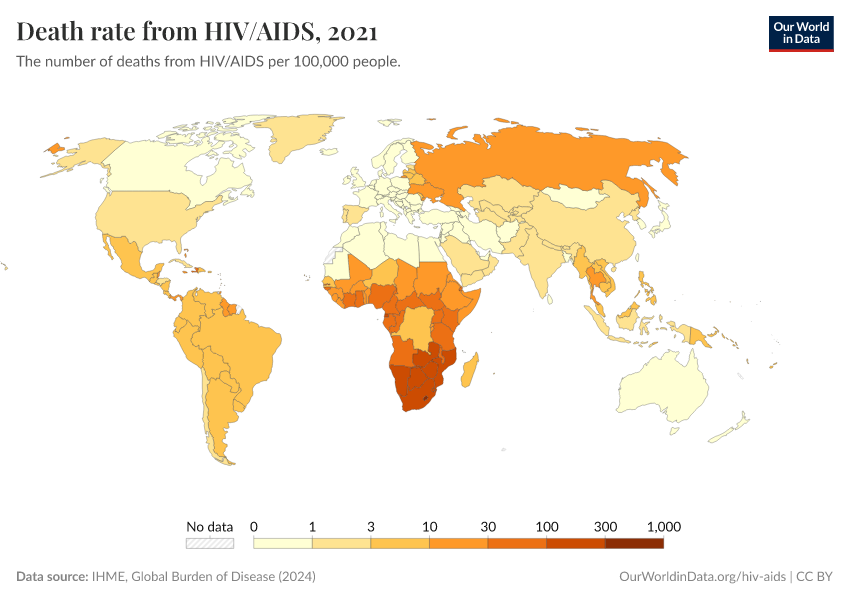 A thumbnail of the "Death rate from HIV/AIDS" chart