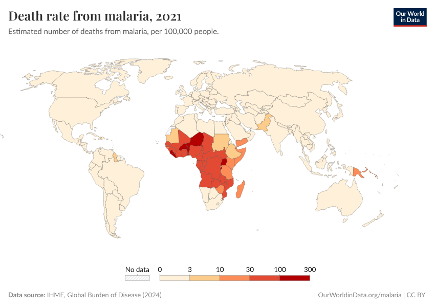 A thumbnail of the "Death rate from malaria" chart