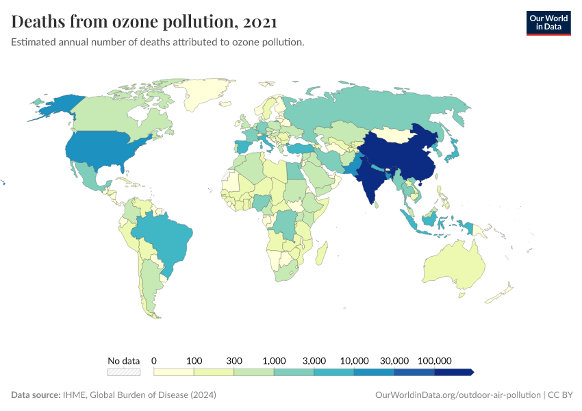 A thumbnail of the "Deaths from ozone pollution" chart