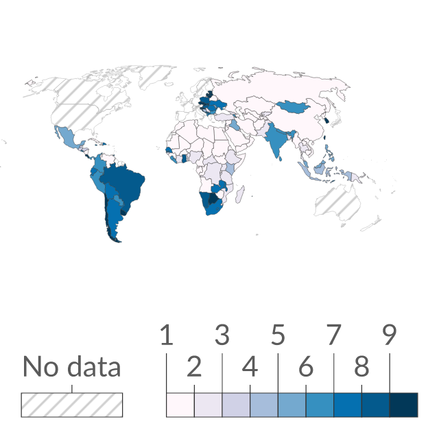 Data visualization: Effective Power to Govern Score