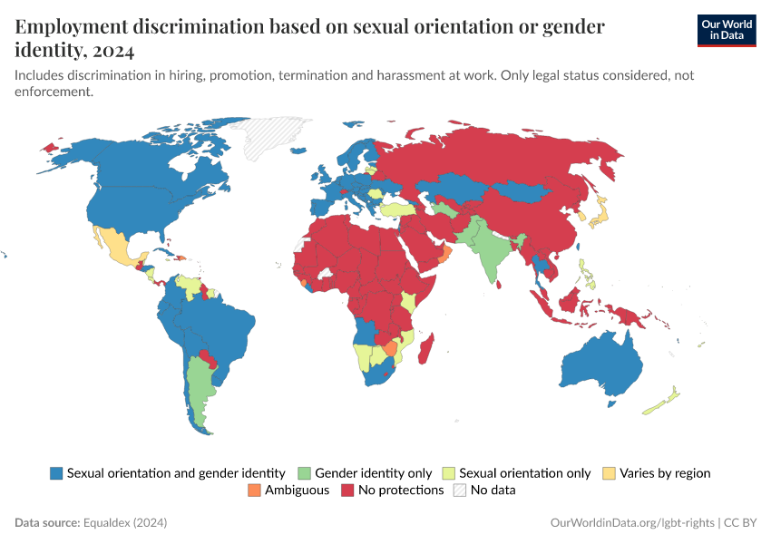 A thumbnail of the "Employment discrimination based on sexual orientation or gender identity" chart