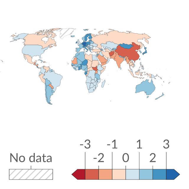 Data visualization: Equality of Civil Liberties across Social Groups Score