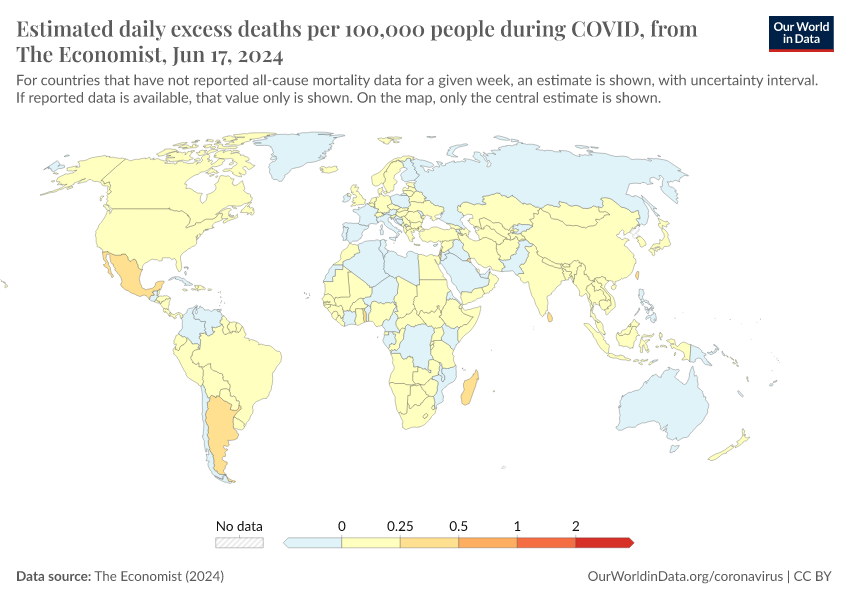 A thumbnail of the "Estimated daily excess deaths per 100,000 people during COVID, from The Economist" chart