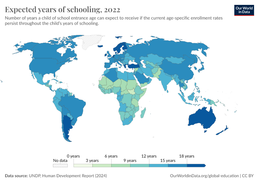 A thumbnail of the "Expected years of schooling" chart