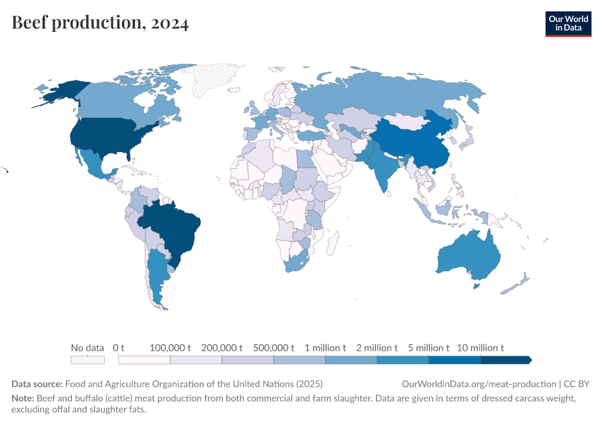 Beef production - Our World in Data