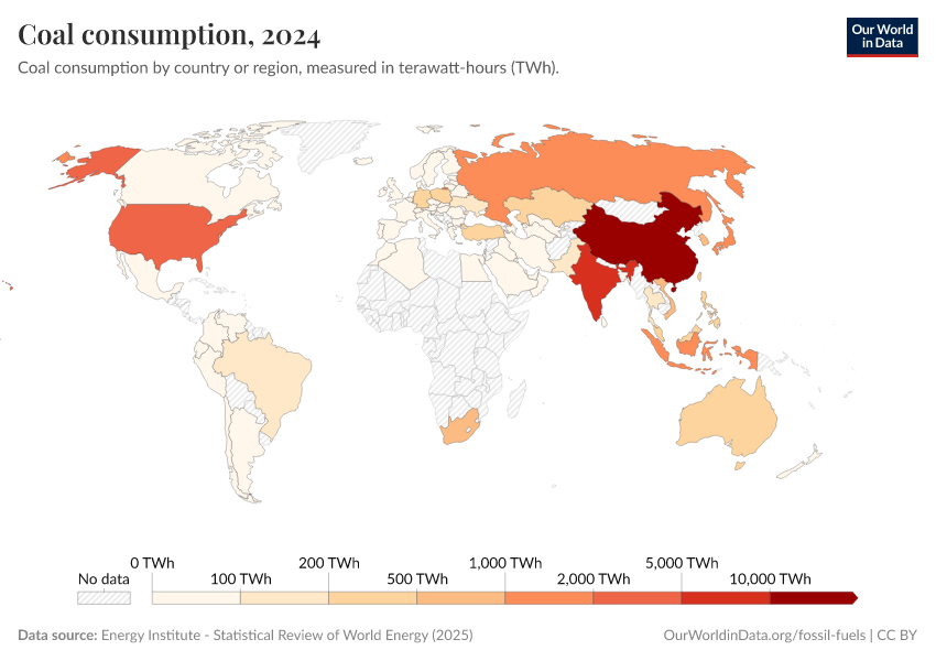 Coal consumption Our World in Data