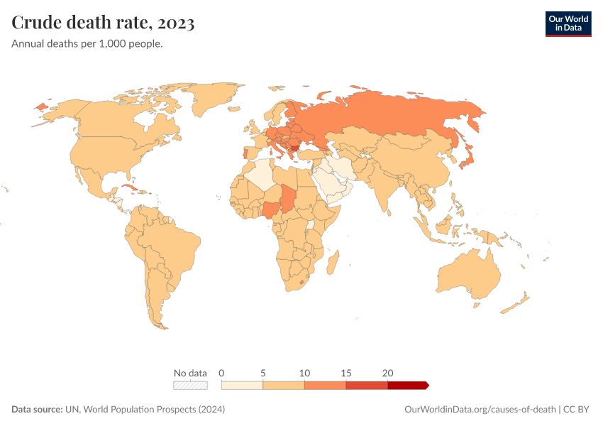 Crude Death Rate Our World In Data
