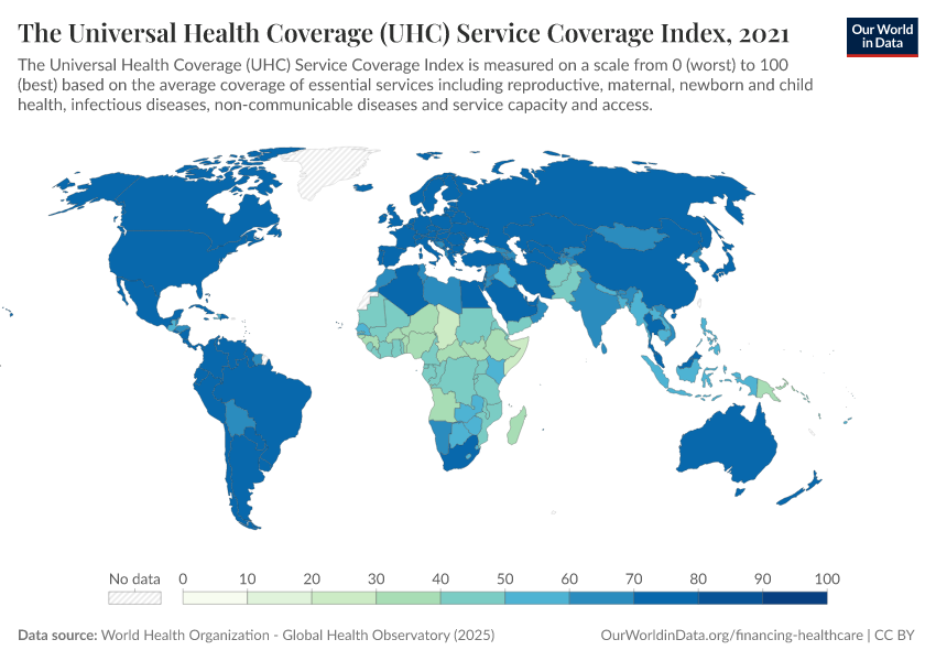 Healthcare Access and Quality Index - Our World in Data