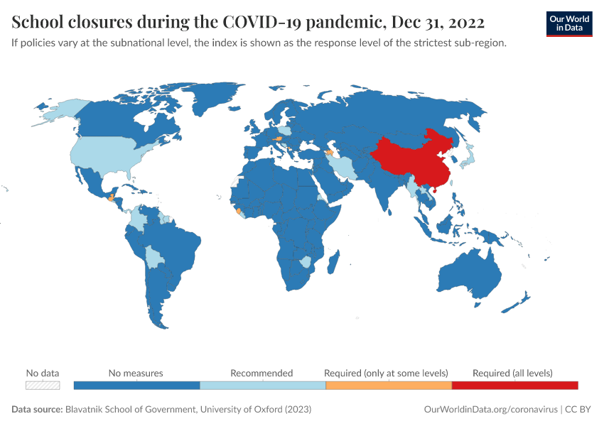School closures during the COVID19 pandemic Our World in Data