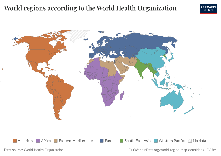 Who System Map WHO Regions - Our World in Data