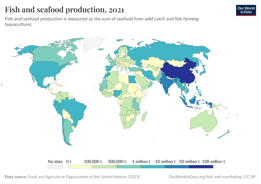 A thumbnail of the "Fish and seafood production" chart