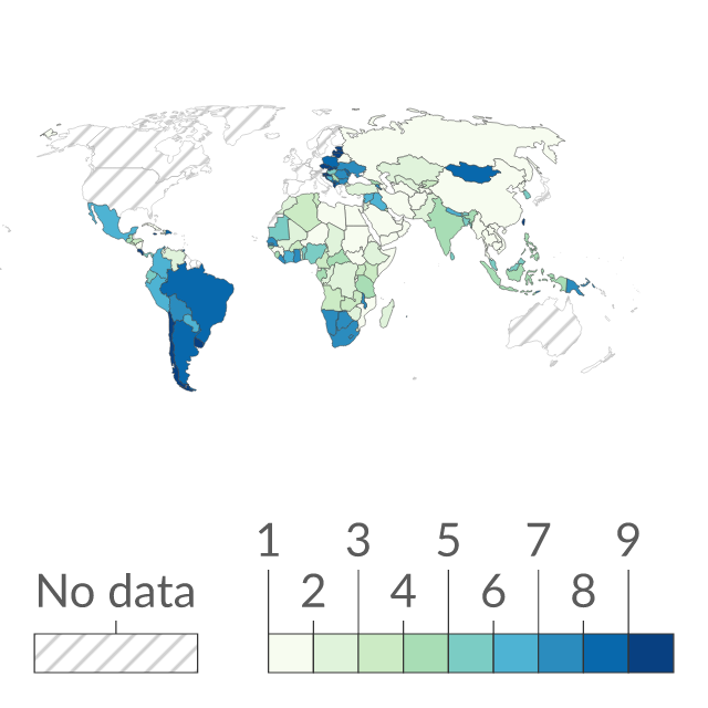 Data visualization: Freedom of Association Score
