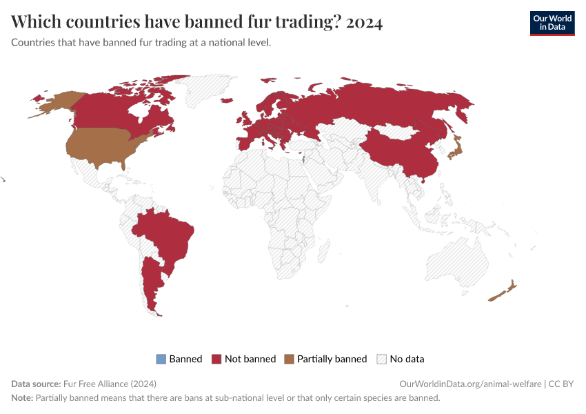 A thumbnail of the "Which countries have banned fur trading?" chart