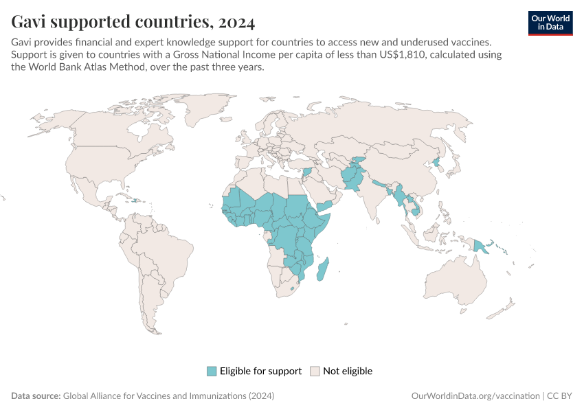 A thumbnail of the "Gavi supported countries" chart