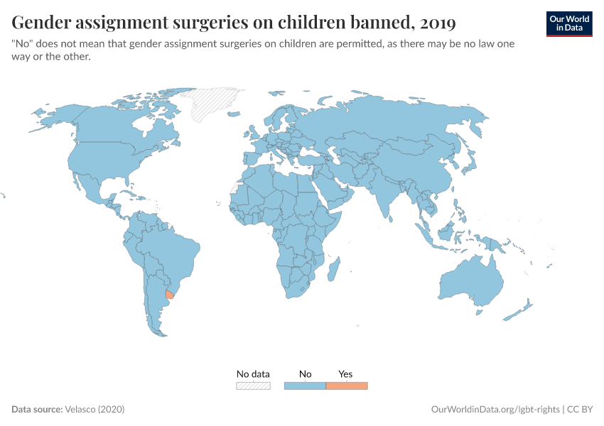 A thumbnail of the "Gender assignment surgeries on children banned" chart