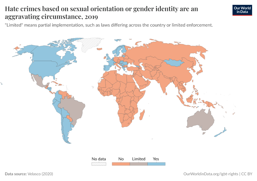 A thumbnail of the "Hate crimes based on sexual orientation or gender identity are an aggravating circumstance" chart