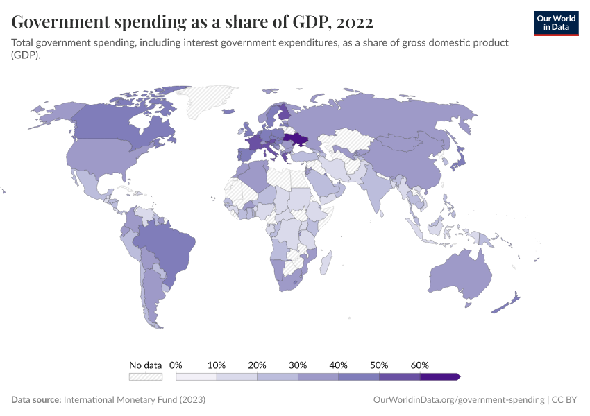 A thumbnail of the "Government spending as a share of GDP" chart