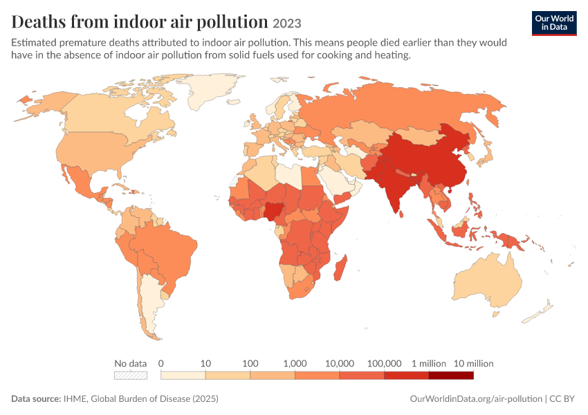 Deaths from air pollution