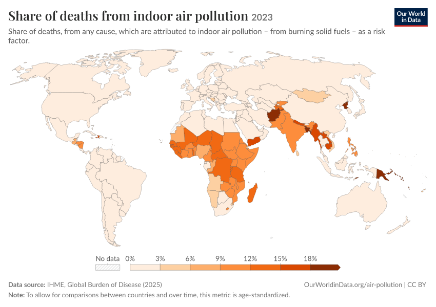 Deaths from air pollution
