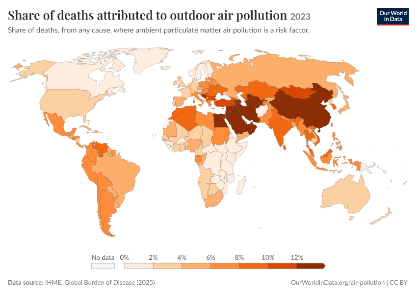 Deaths from air pollution