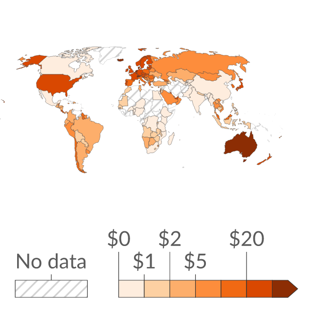 Data visualization: Imports of personal protective equipment per capita
