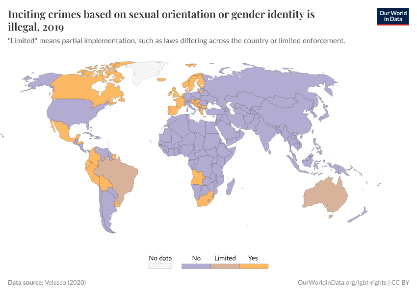 A thumbnail of the "Inciting crimes based on sexual orientation or gender identity is illegal" chart